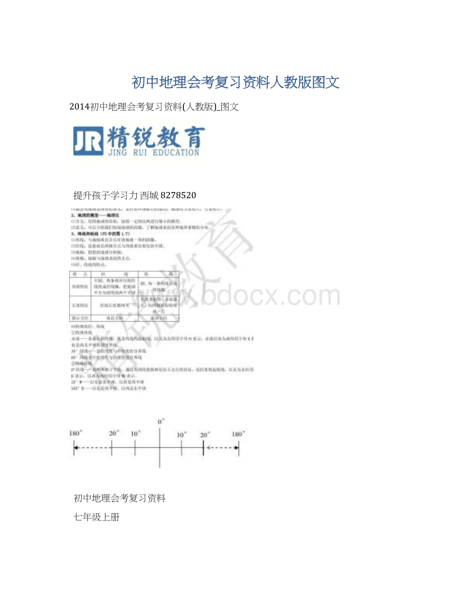 初中地理会考复习资料人教版图文Word格式.docx