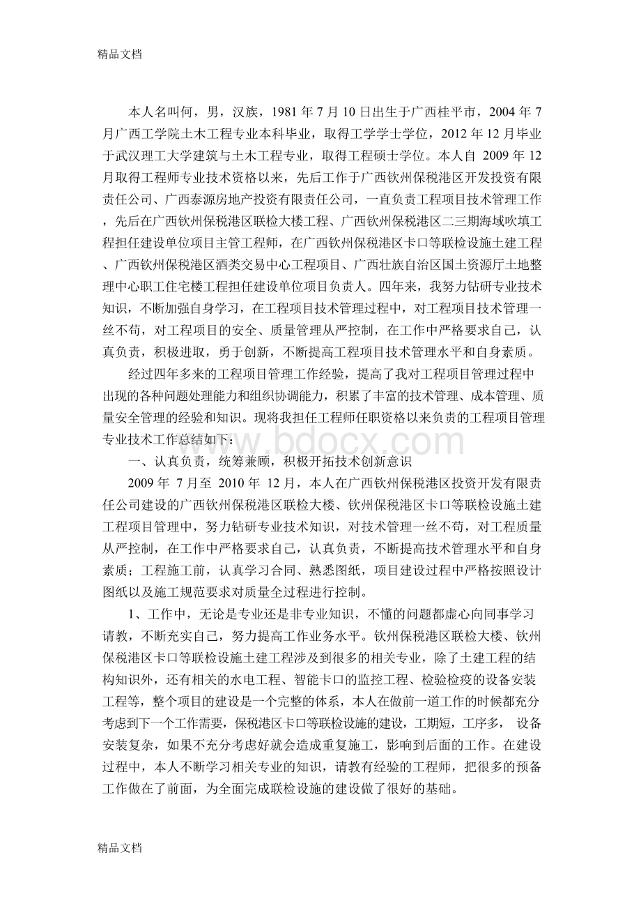 高级工程师专业技术工作总结(汇编).docx_第1页