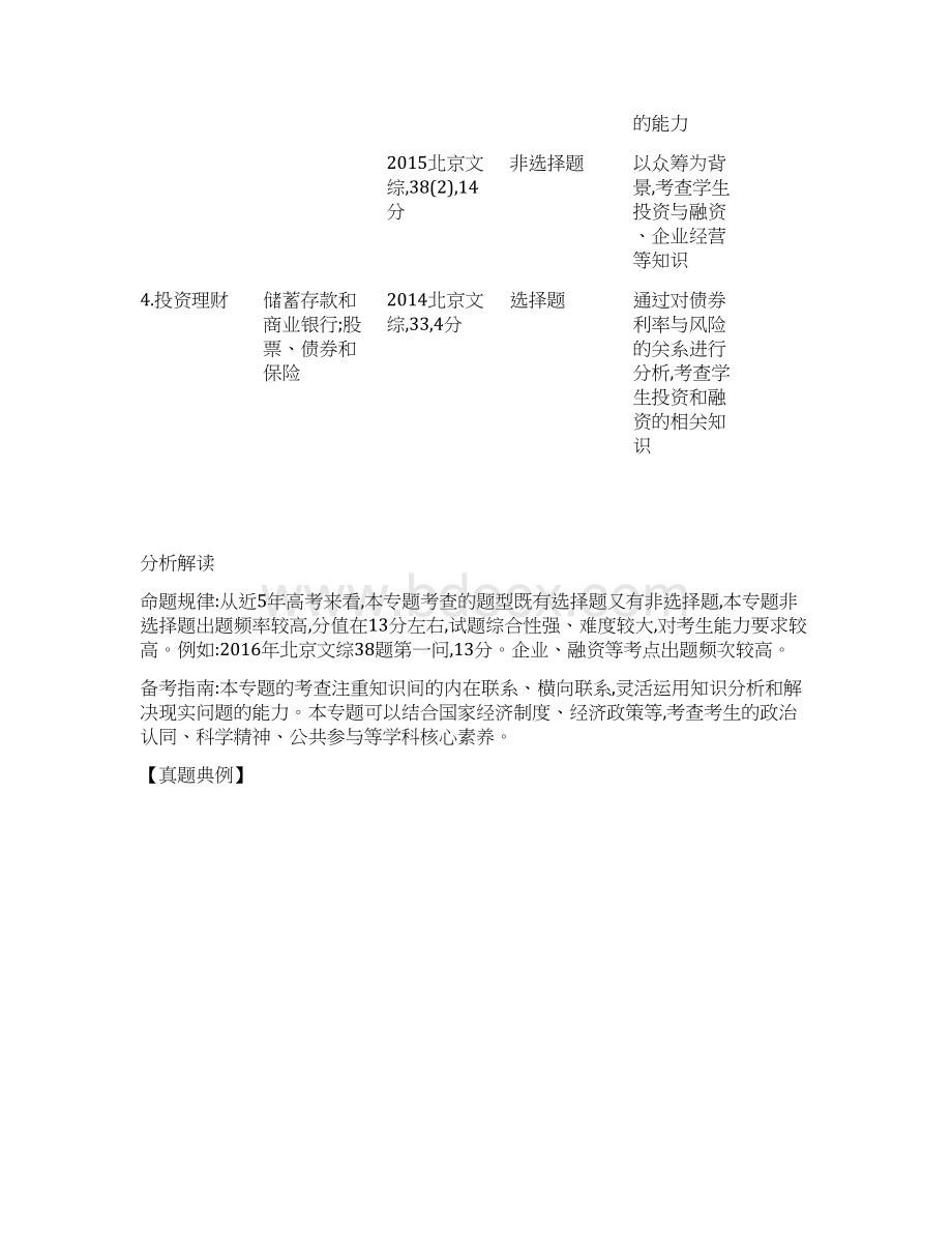 高中政治专题二生产劳动与经营精编考点分析Word文档下载推荐.docx_第2页