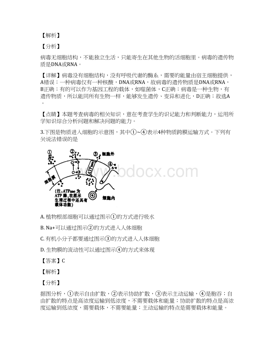 贵州省黔东南州届高三下学期第一次模拟考试理科综合生物试题Word文档格式.docx_第2页