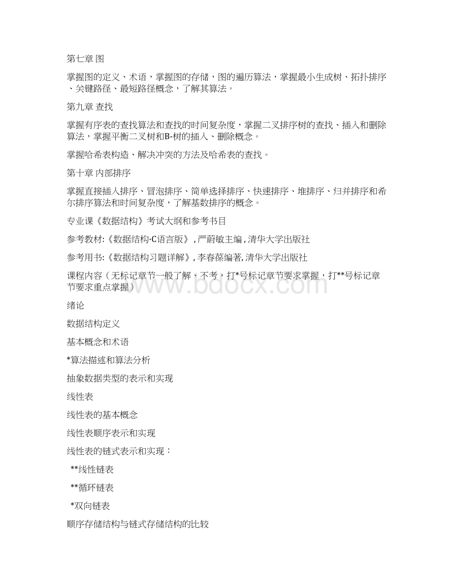 《数据结构及计算机组成原理》考试大纲和参考书目.docx_第2页