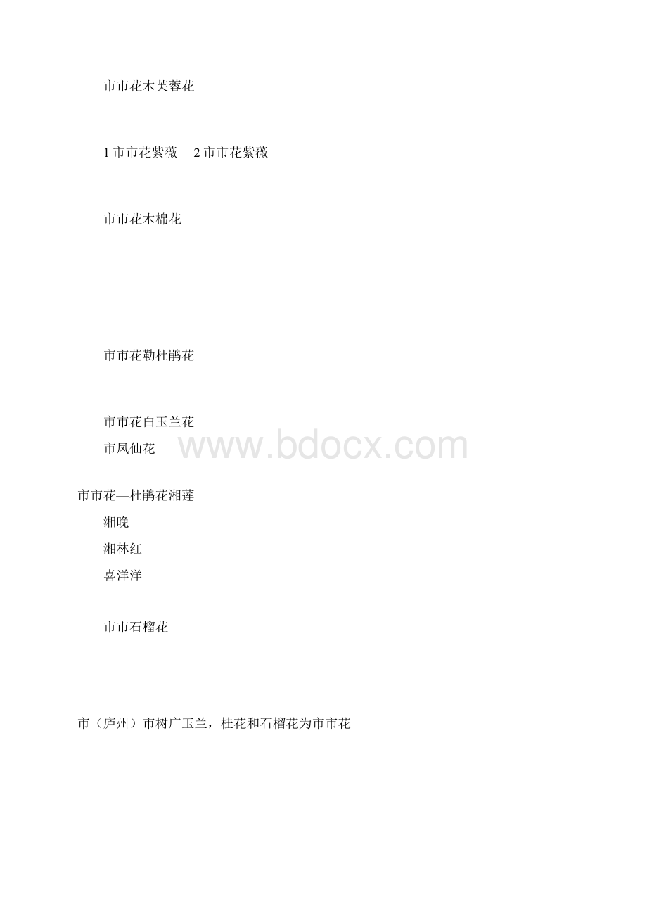 中国各个城市市花.docx_第2页