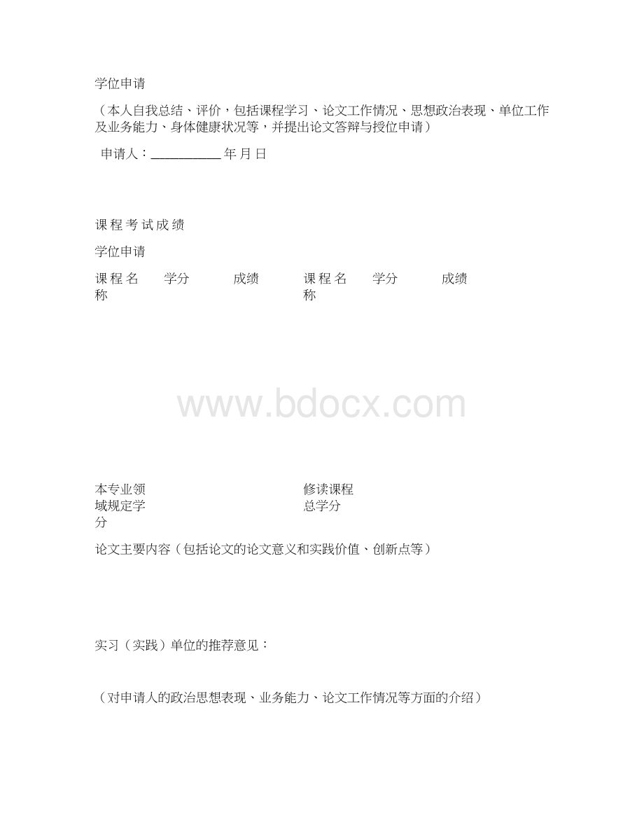 西南民族大学专业硕士学位申请书模板.docx_第3页