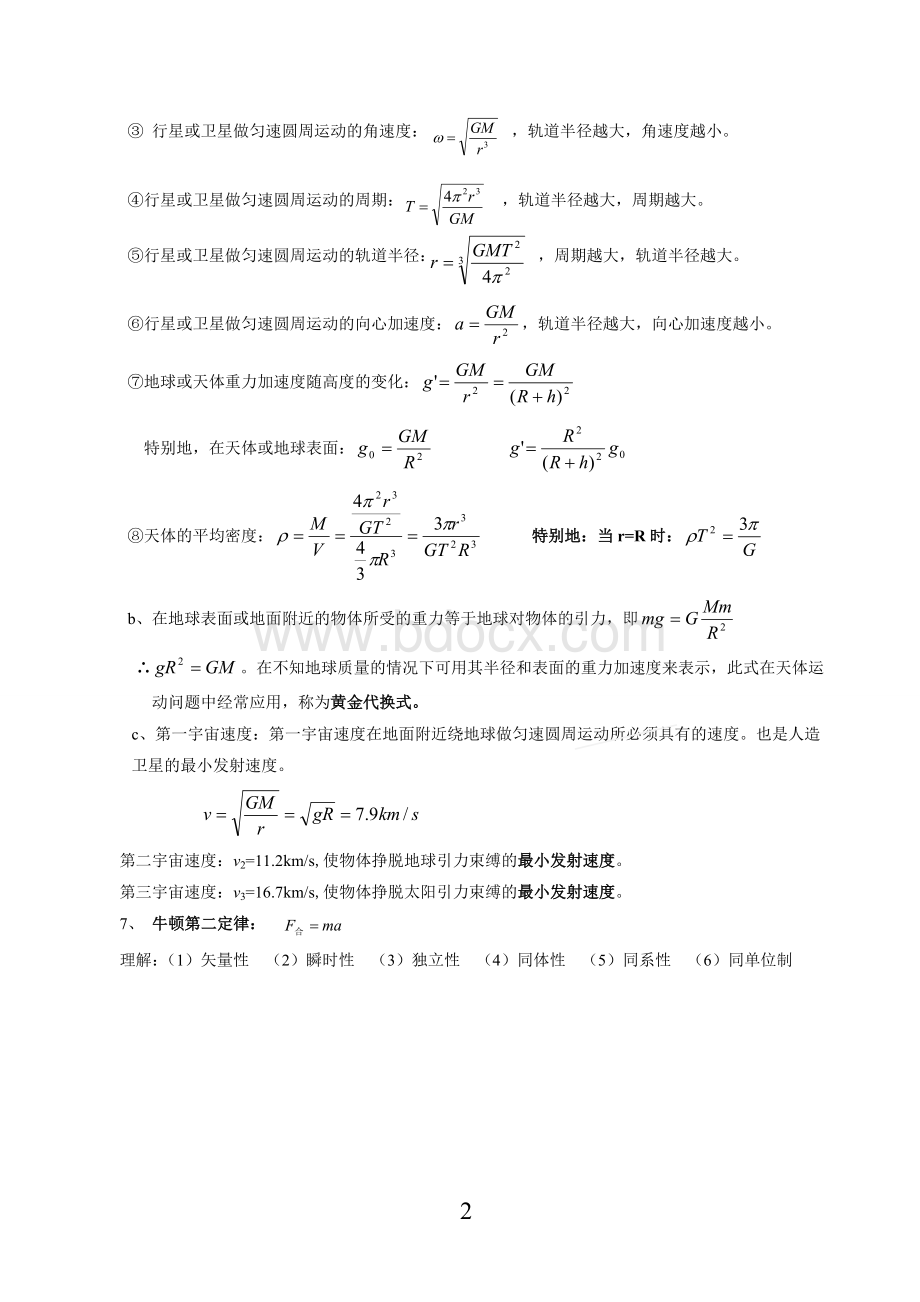 高中物理公式大全(整理版).doc_第2页