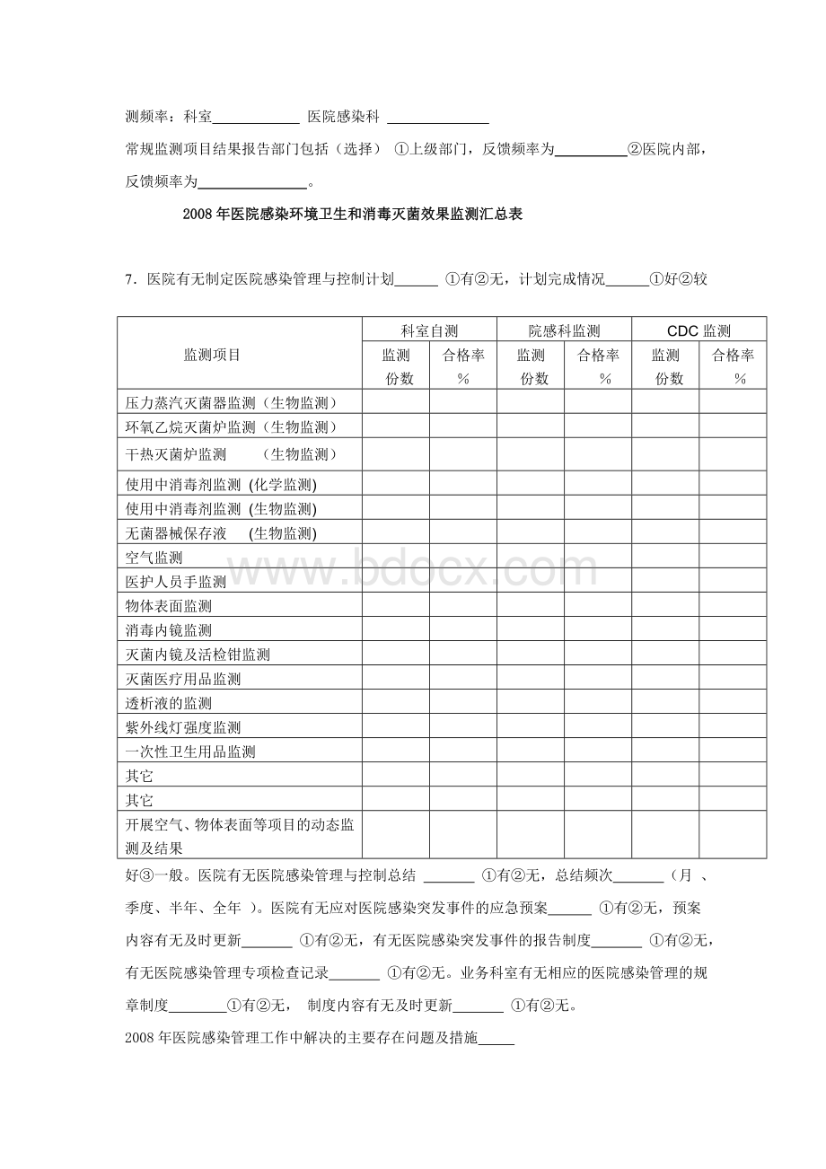 医院消毒质量与感染控制调查表文档格式.doc_第2页