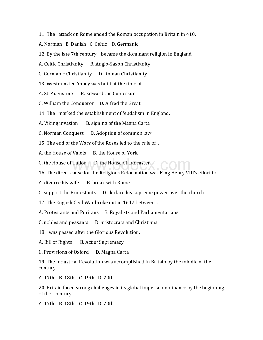 英语国家概况课后标准答案作者谢福之.docx_第2页