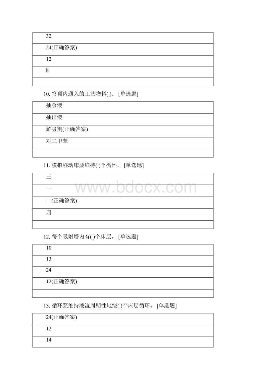 二甲苯装置操作工竞赛题库Word文件下载.docx_第3页