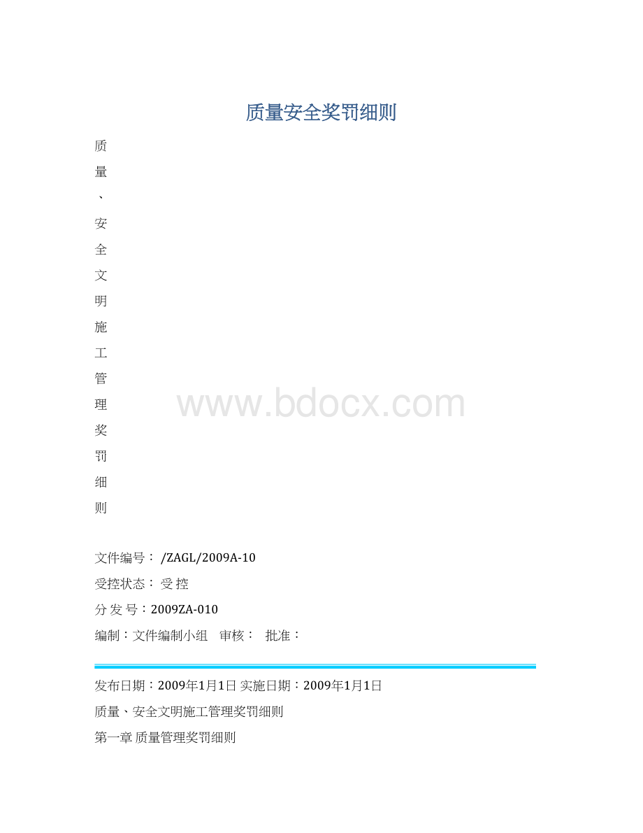 质量安全奖罚细则.docx