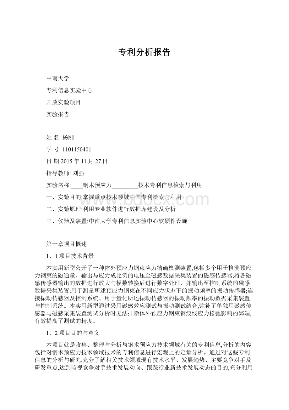 专利分析报告Word文档格式.docx_第1页