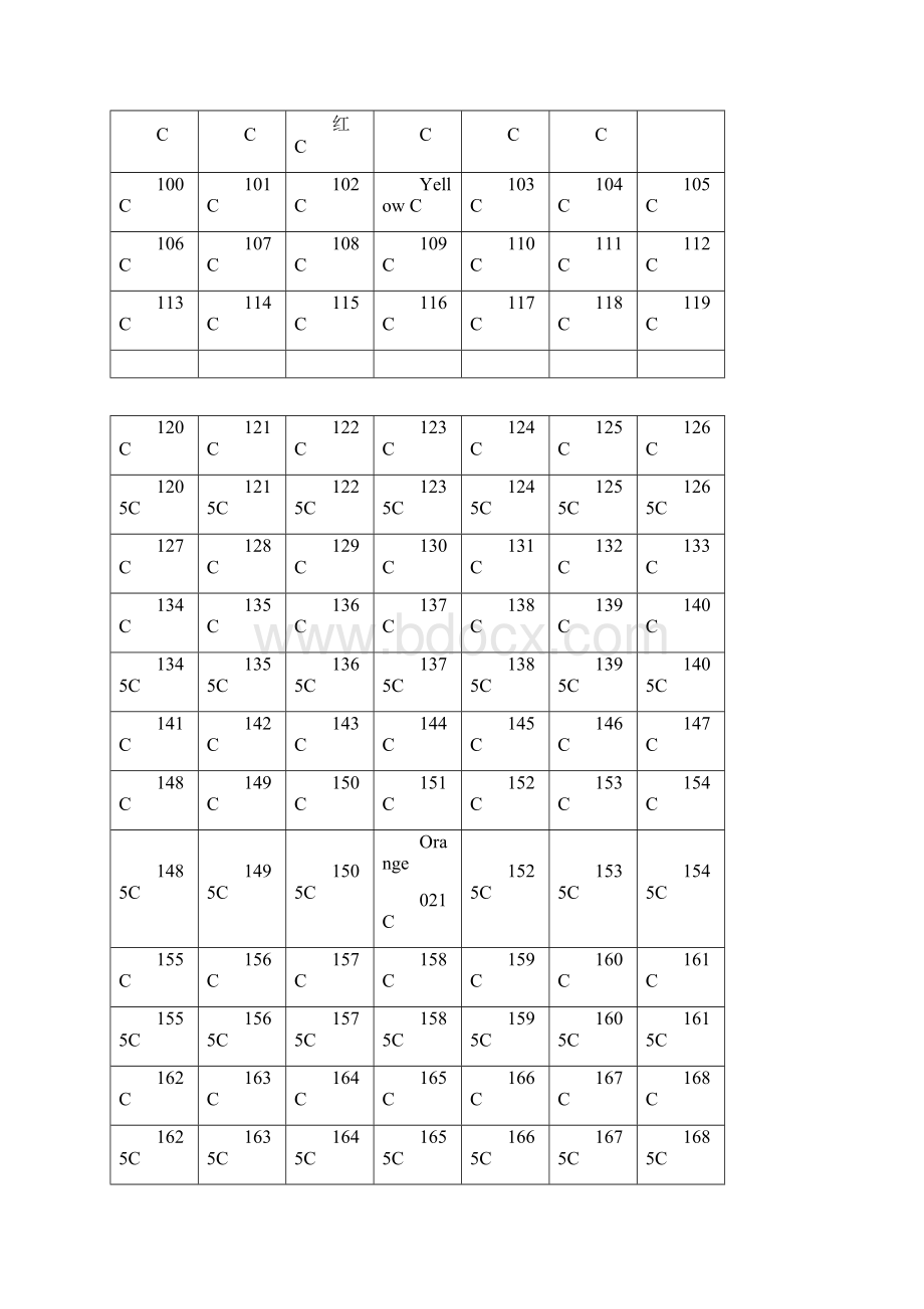 国际准则PANTONE号颜色对照表.docx_第2页