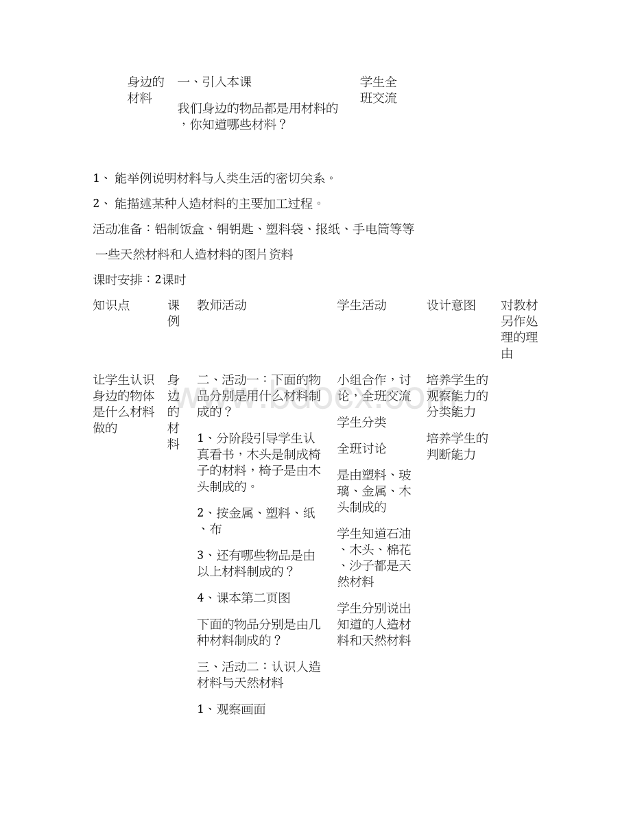 强烈推荐河北版小学科学三年级下册教案冀教版1.docx_第2页