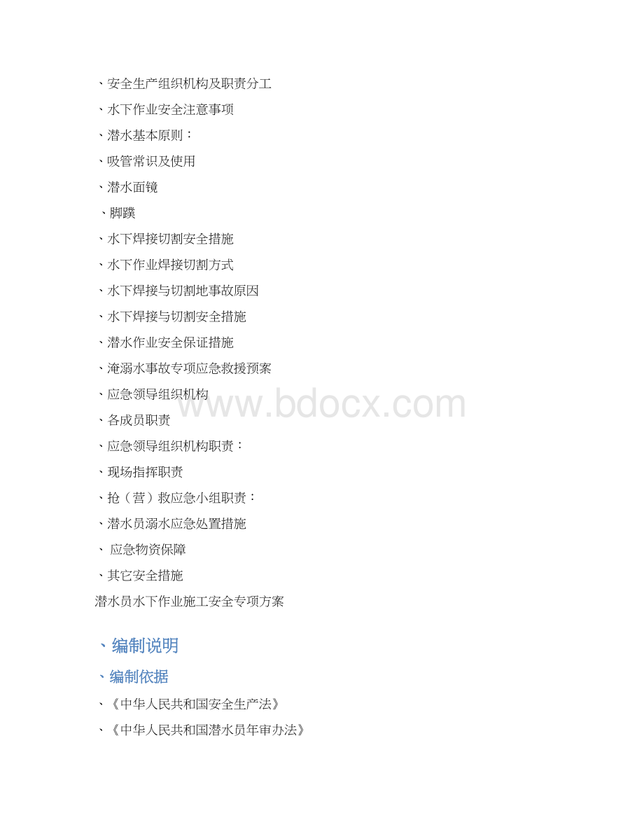 水下作业安全专项具体方案Word格式.docx_第2页