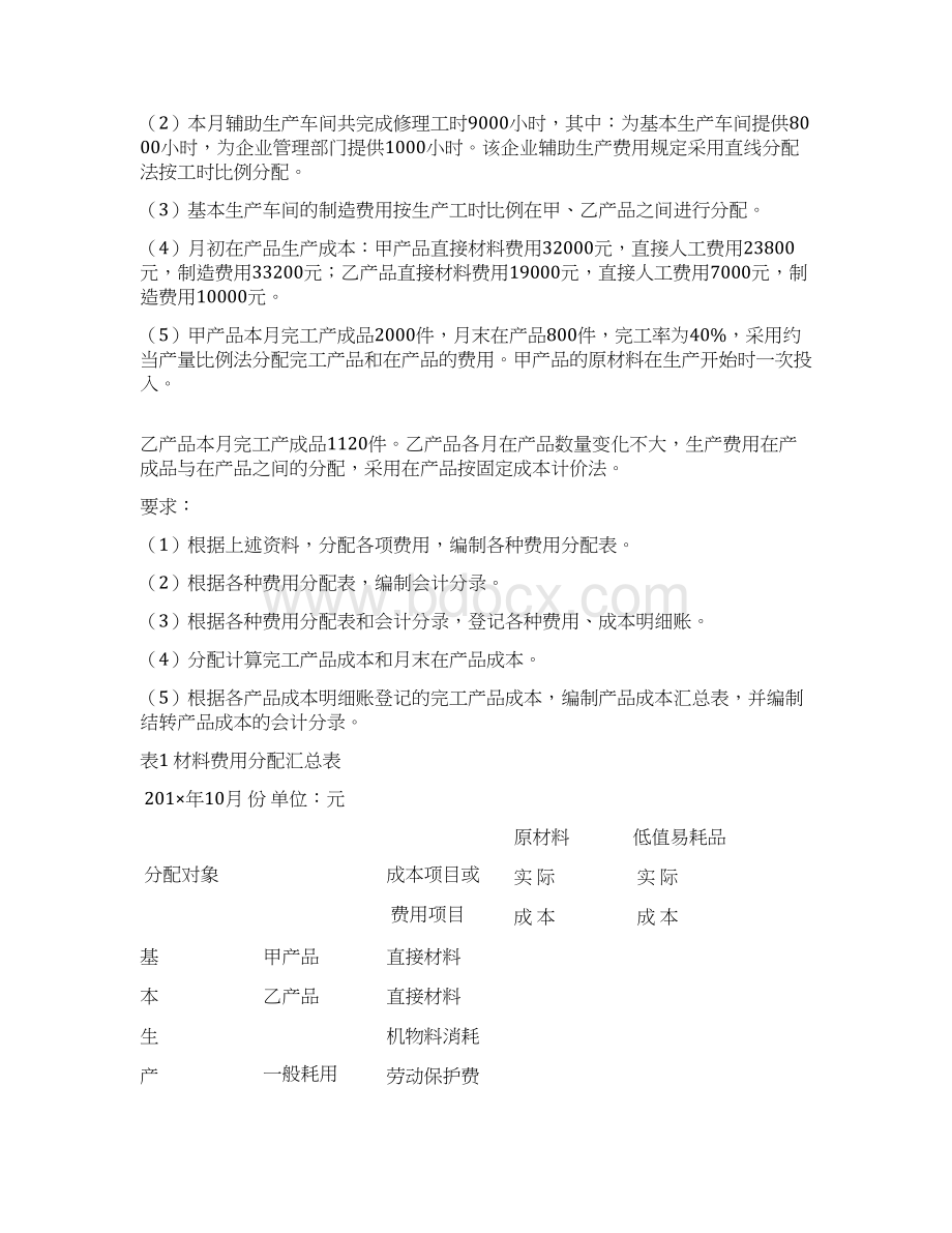 电大成本会计网上04任务答案教学文案Word格式.docx_第2页