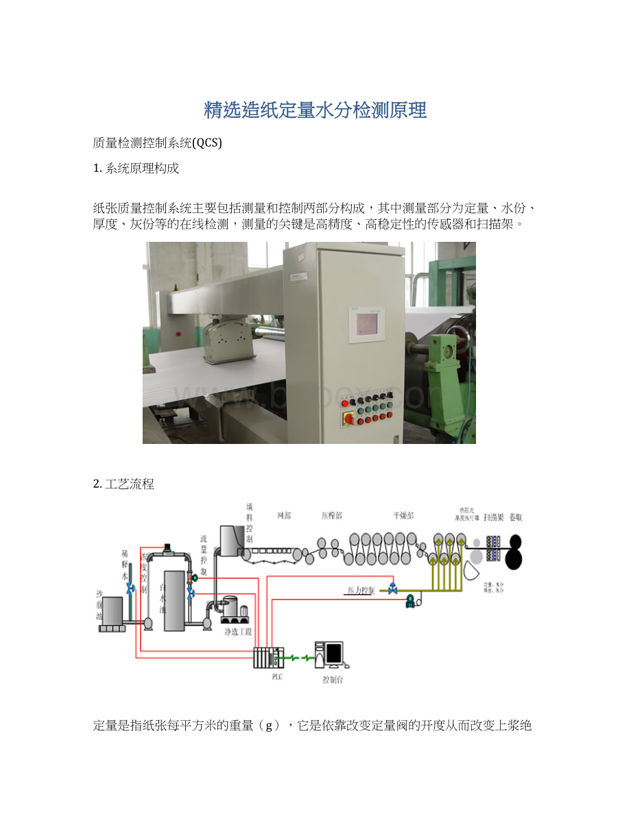 精选造纸定量水分检测原理.docx_第1页