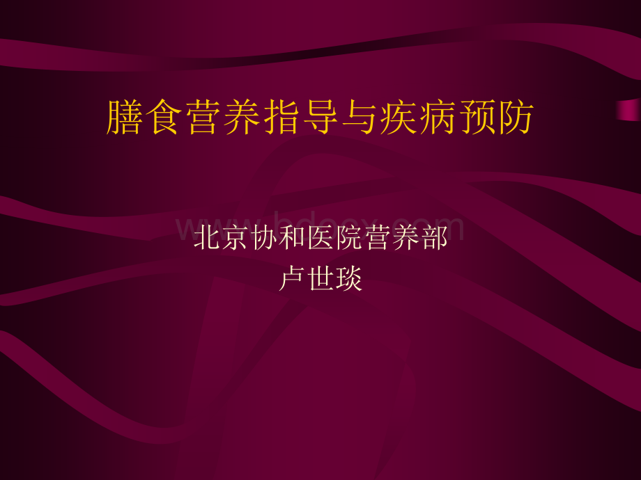 膳食营养指导与疾病预防卢世琰_精品文档PPT文件格式下载.ppt