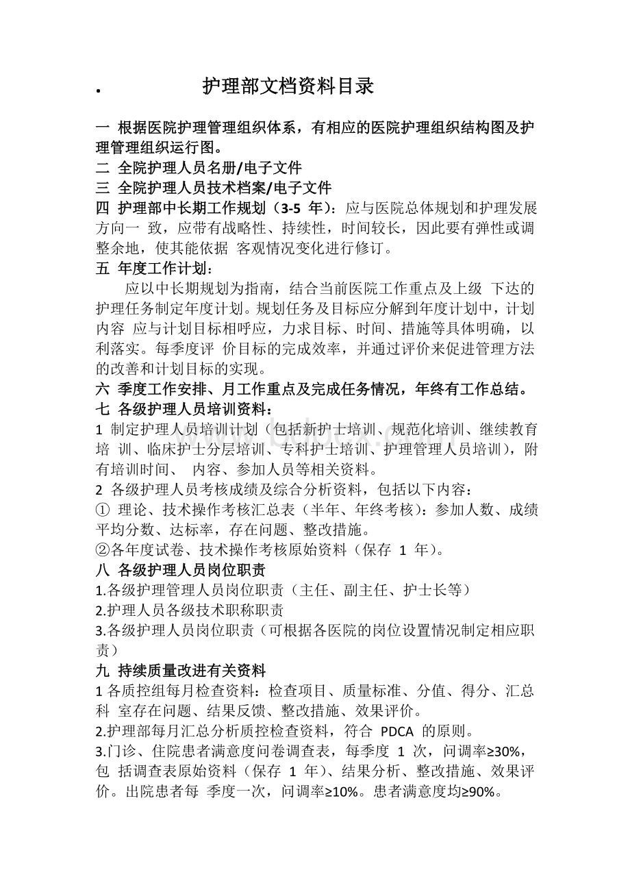 护理部文档资料目录Word格式.doc_第1页