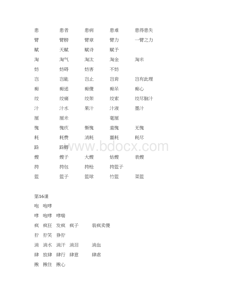 人教版五年级语文下册组词文档格式.docx_第3页