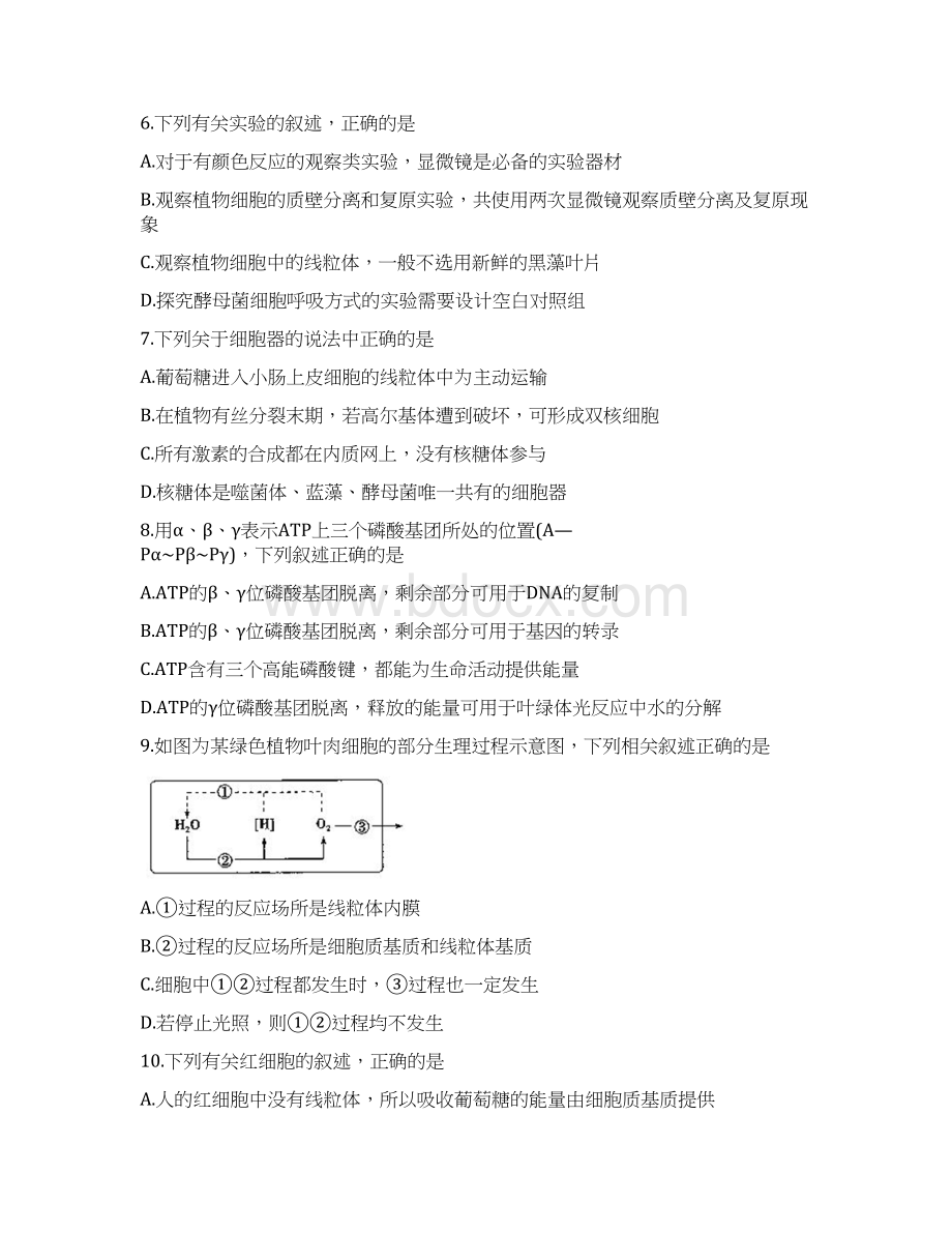 学年高三生物上学期第二次月考试题doc.docx_第3页