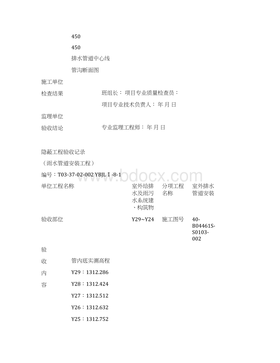 最新雨水管道安装隐蔽验收记录.docx_第2页