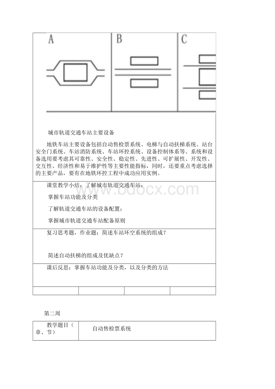 城市轨道交通车站设备教案Word文件下载.docx_第2页