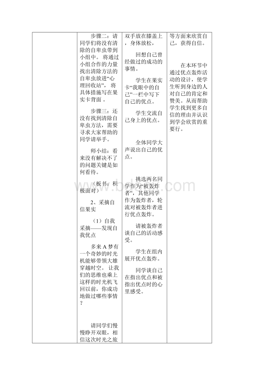 小学心理健康教育小学心理健康《隐形的翅膀》教学设计学情分析教材分析课后反思.docx_第3页