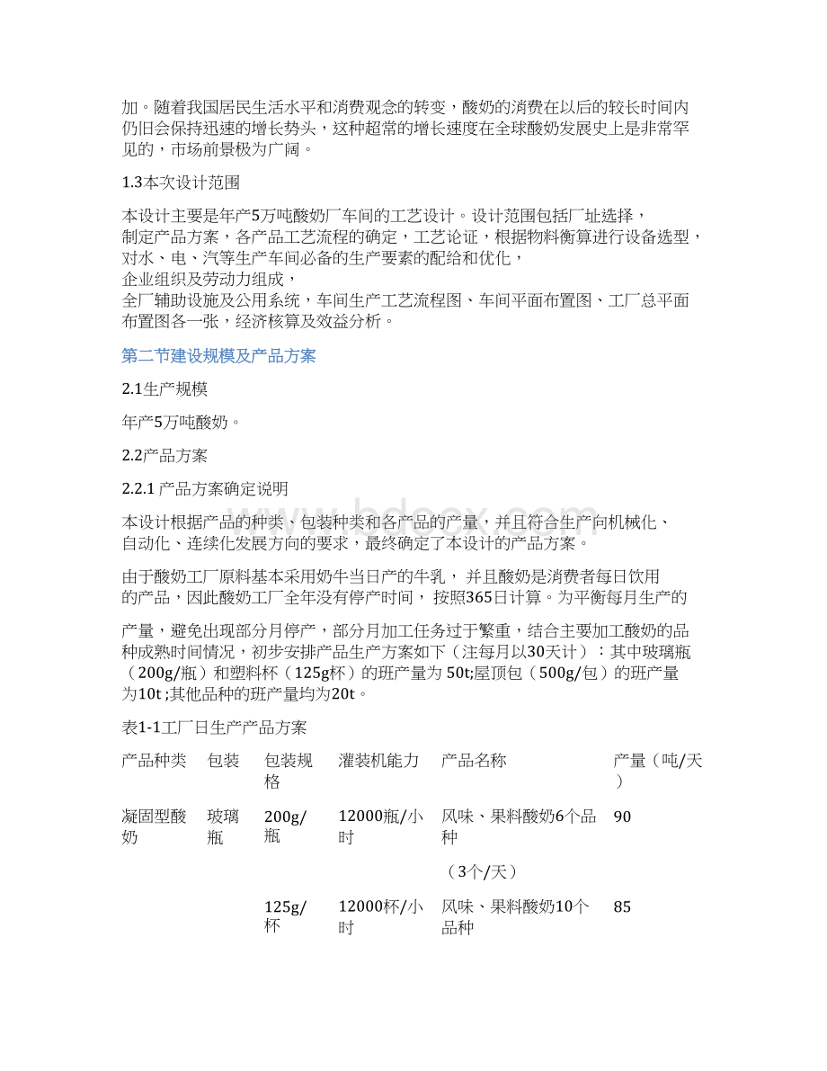 年产5万吨酸奶厂设计可行性研究报告.docx_第3页