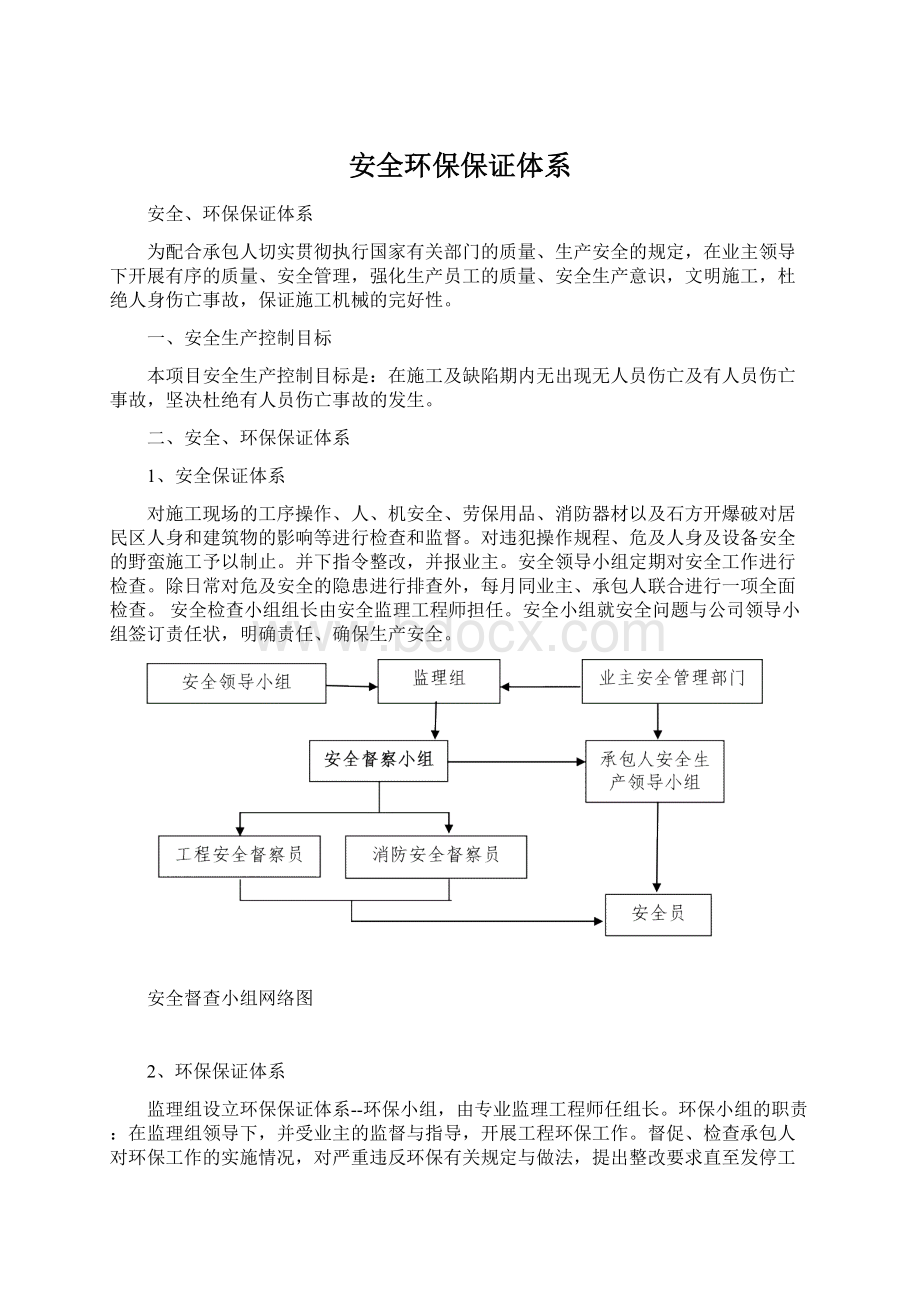 安全环保保证体系.docx