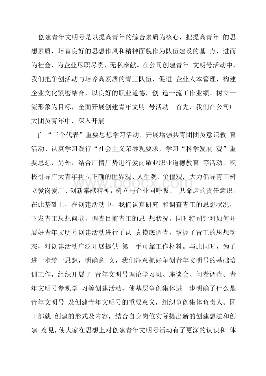 青年文明号总结材料.docx_第2页