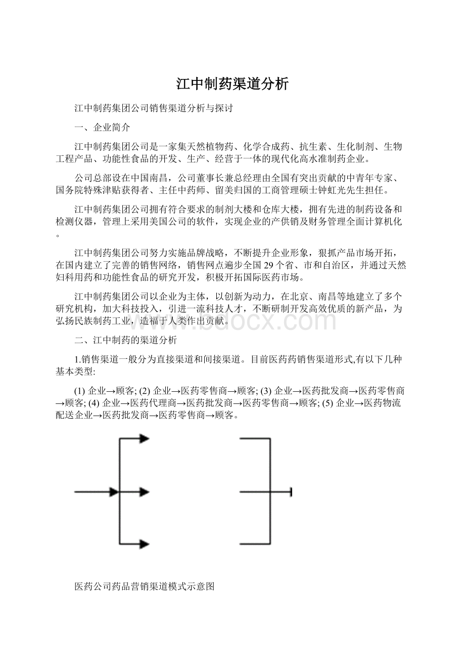 江中制药渠道分析.docx