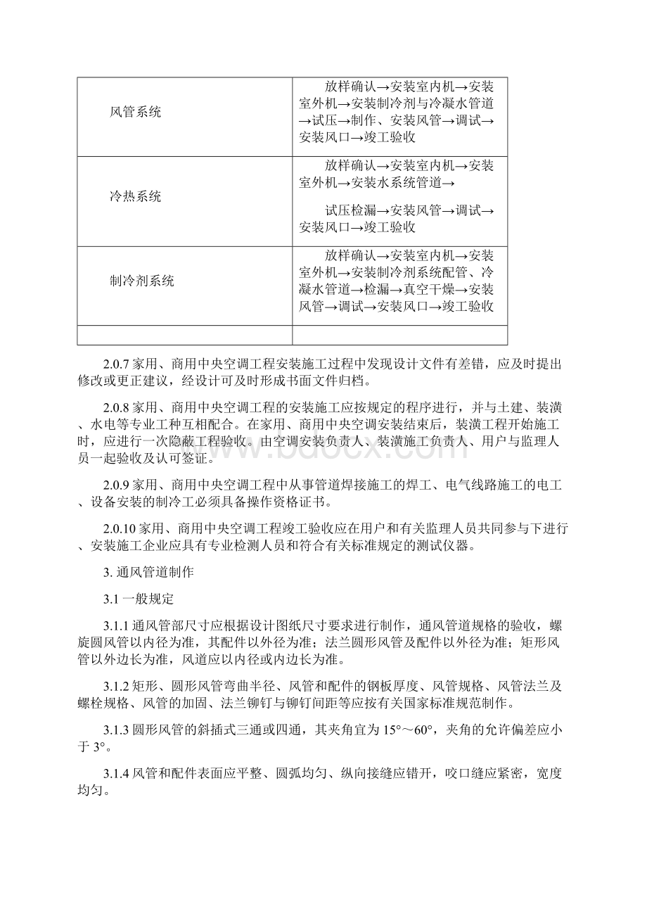 家用商用中央空调施工与验收规范文档格式.docx_第2页