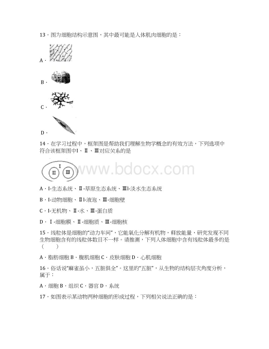 广西贺州市昭平县学年七年级上学期期末生物试题.docx_第3页