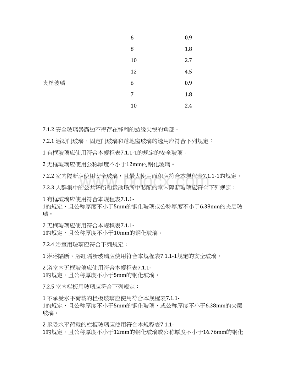 建筑安全玻璃及防护栏杆有关规范条文文档格式.docx_第2页