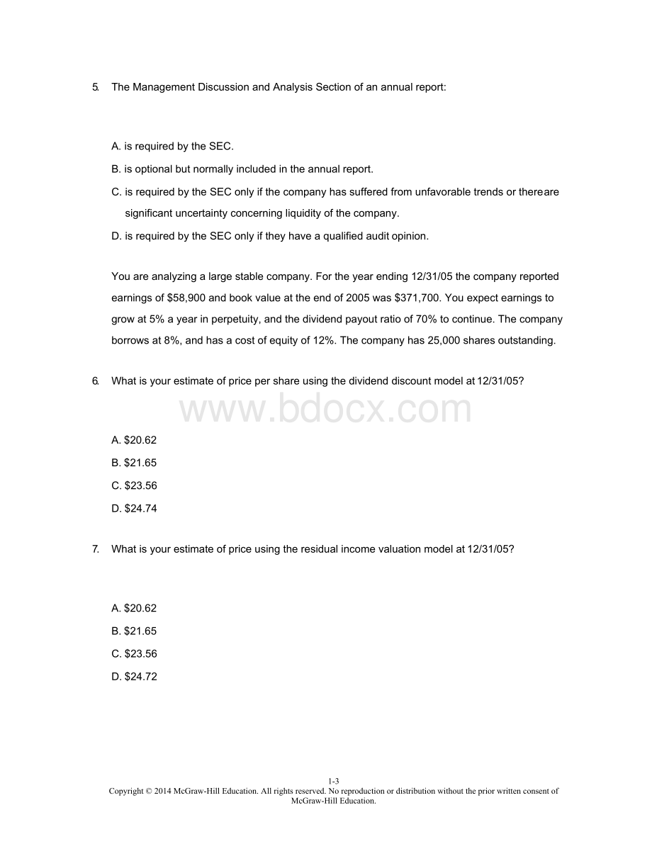 版习题集 Financial_Statement_Analysis_11th_Edition_by_K._R._Subramanyam（Test_Bank）Word文档格式.docx_第3页