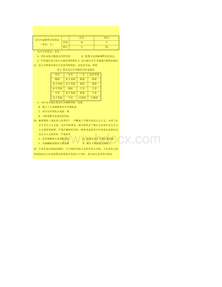 兰州市质检三甘肃省兰州市届高三教学质量检测三文综历史试题含答案.docx_第2页