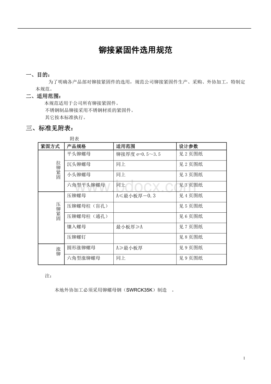 铆接紧固件的选用规范文档格式.doc