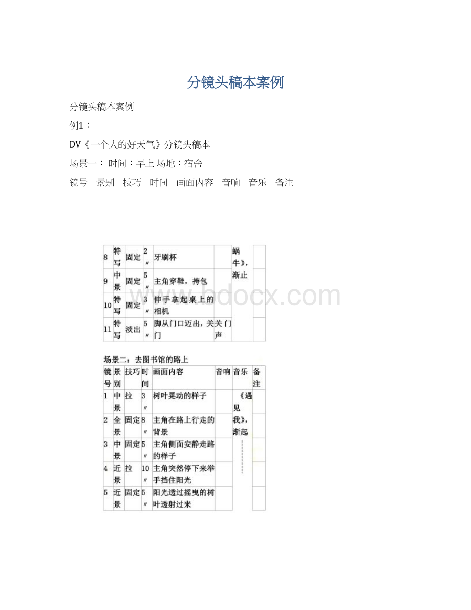 分镜头稿本案例Word文件下载.docx_第1页