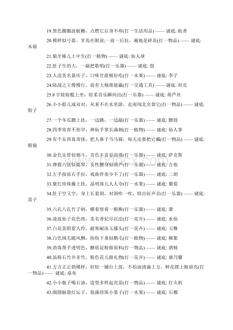 推荐猜谜语大全小游戏精选word文档 13页.docx_第2页