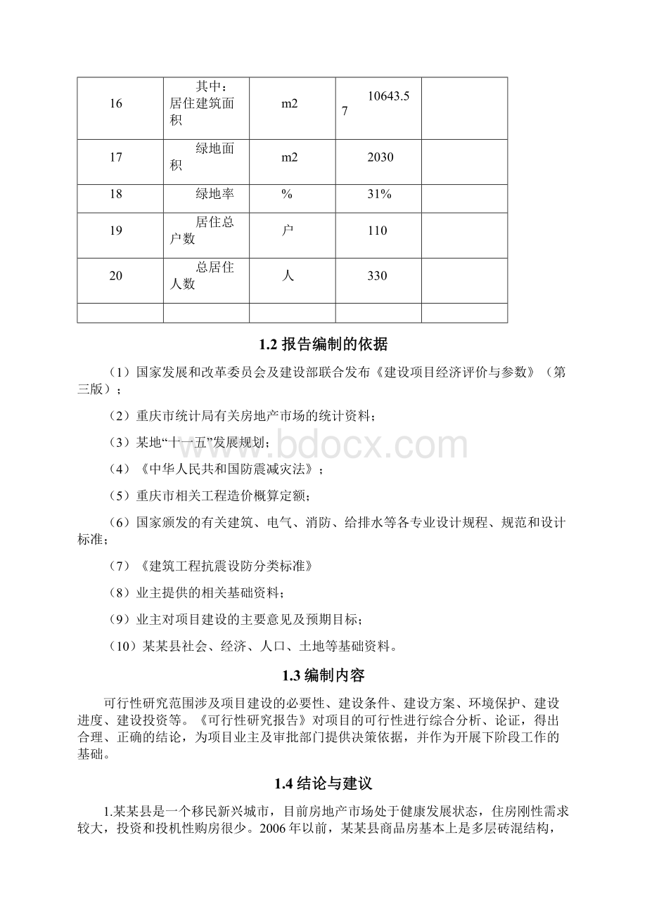 某镇宜居小区开发建设项目可行性研究报告.docx_第3页