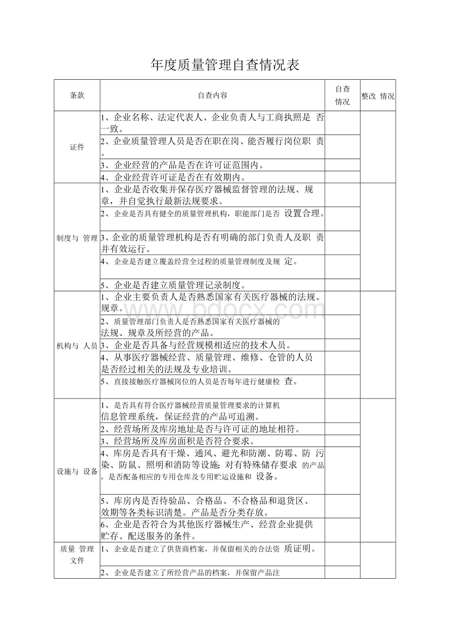 湖北省第三类医疗器械经营企业质量管理年度自查报告.docx_第3页