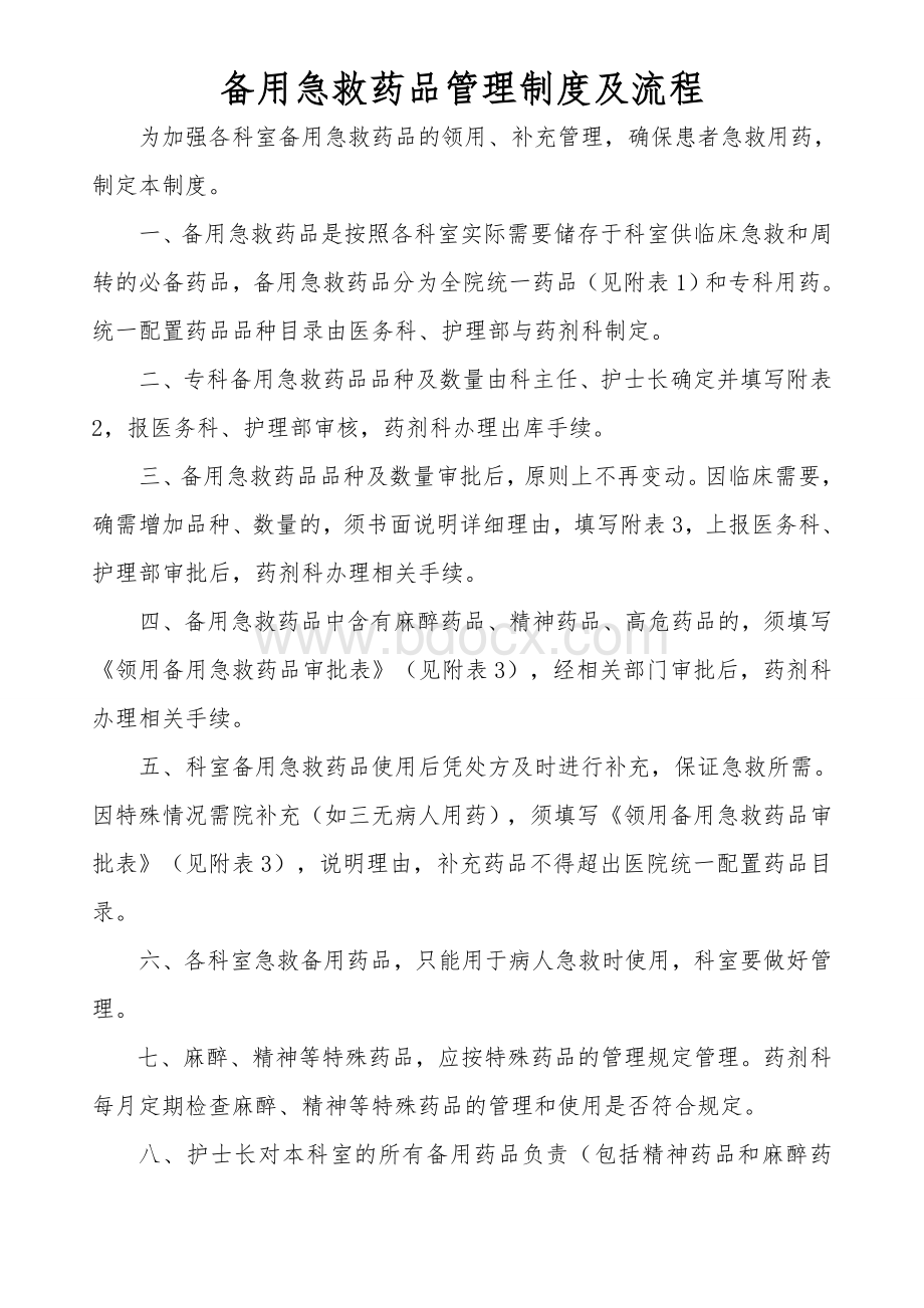 医院急救备用药品管理和使用制度_精品文档Word文档格式.doc_第1页