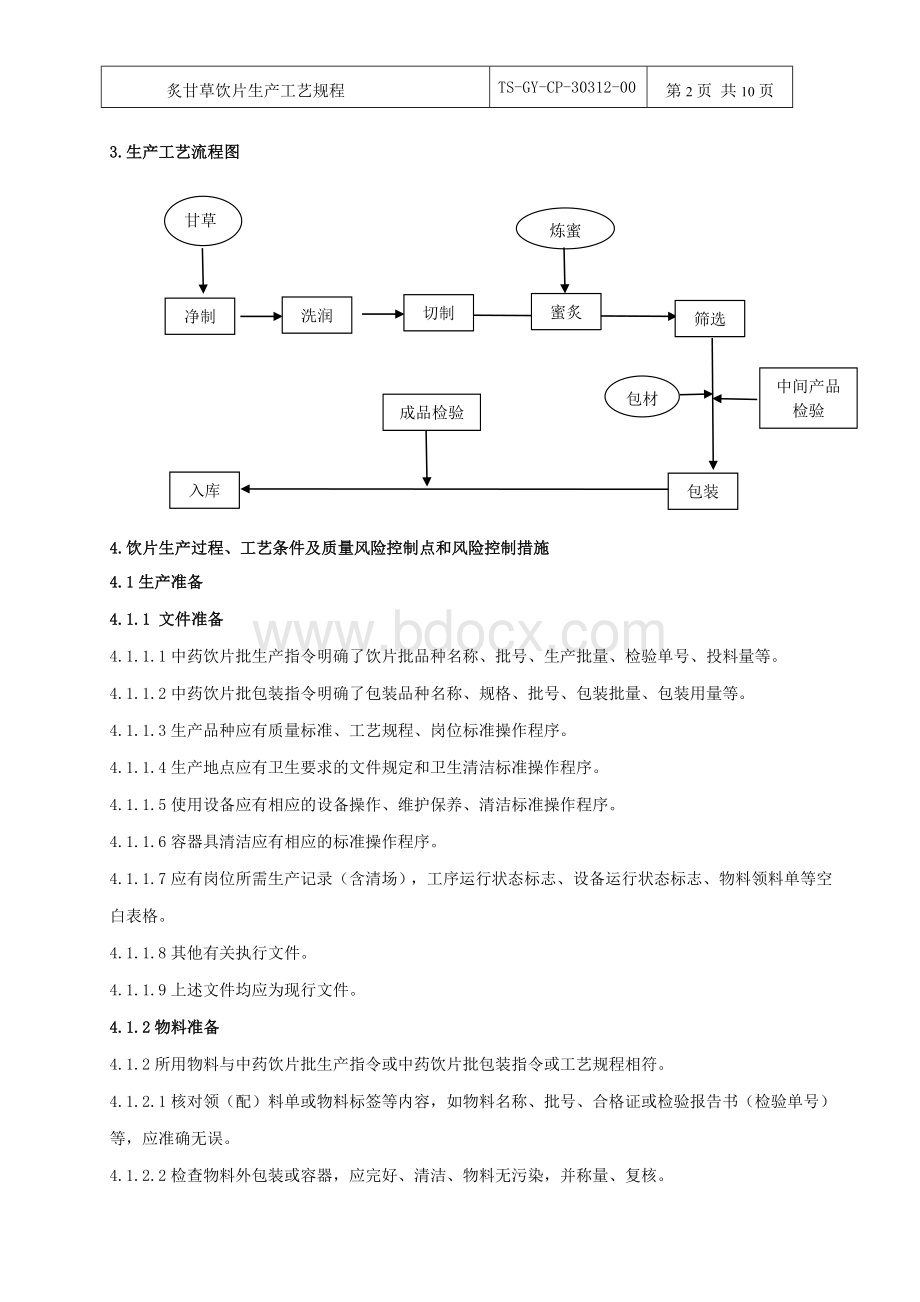 炙甘草饮片生产工艺规程_精品文档Word文档格式.doc_第2页