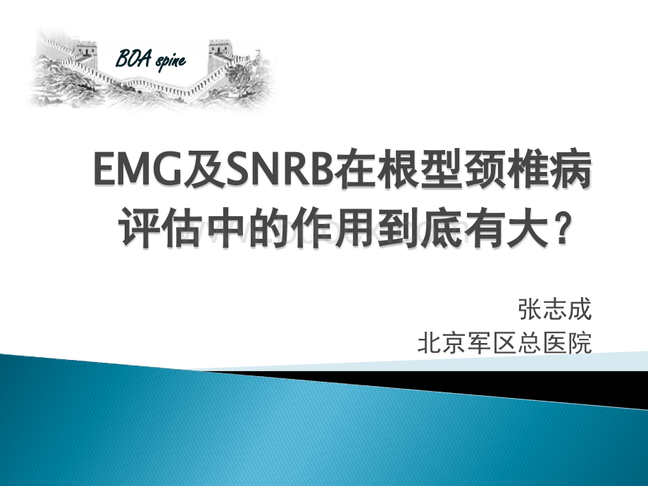 EMG及选择性神经根封闭在根型颈椎病评估中的作用到底有大？PPT推荐.pptx_第1页