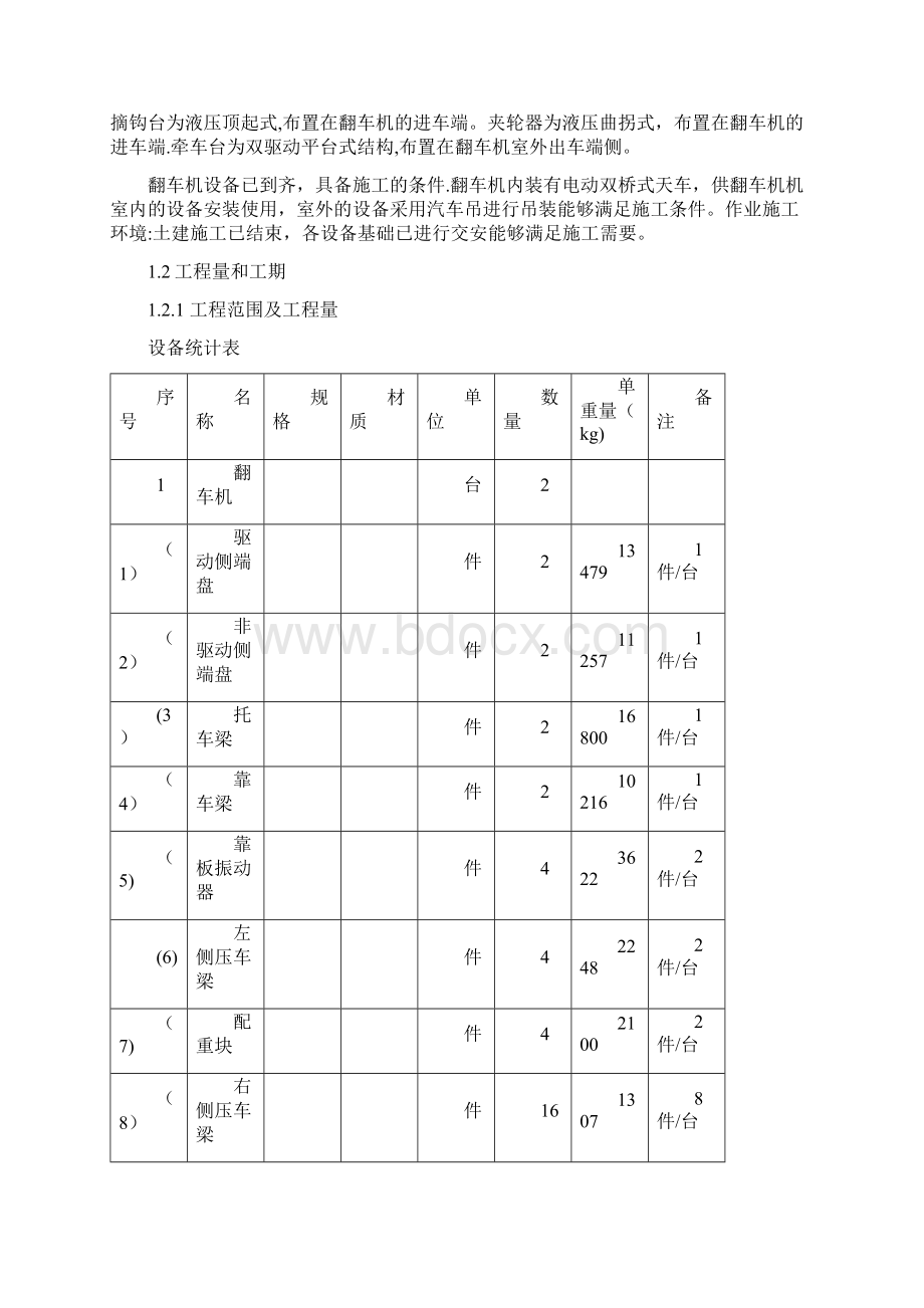 翻车机安装施工方案标准版文档格式.docx_第2页