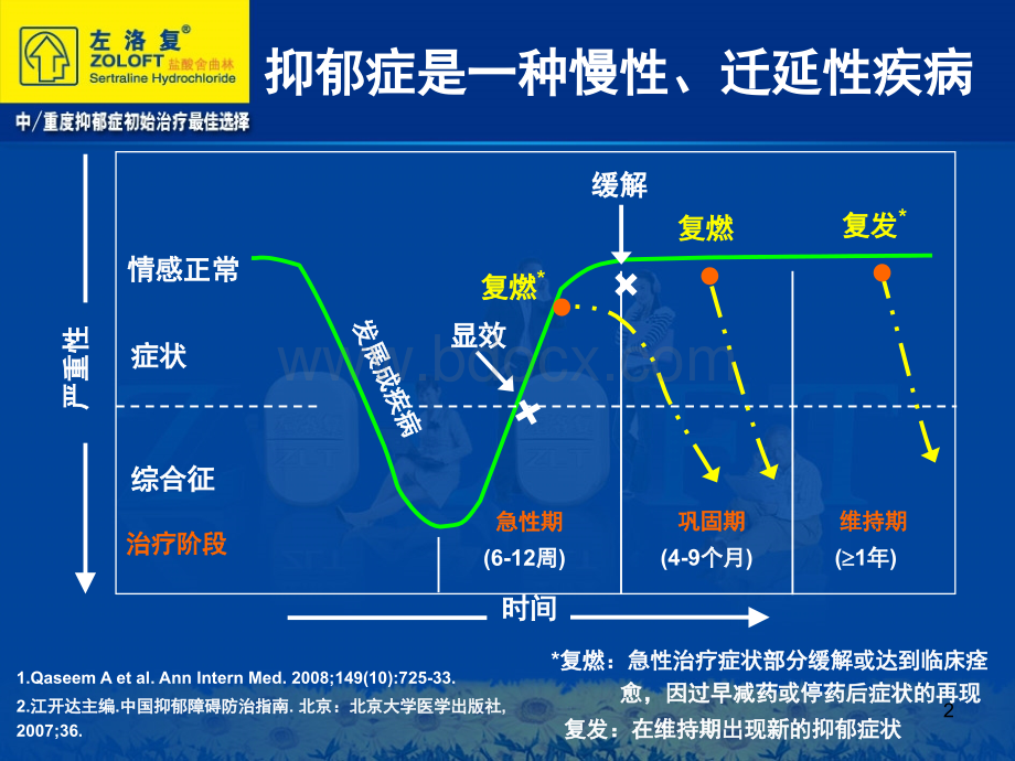 PIM左洛复是抑郁症长程治疗最佳选择PPT格式课件下载.ppt_第2页