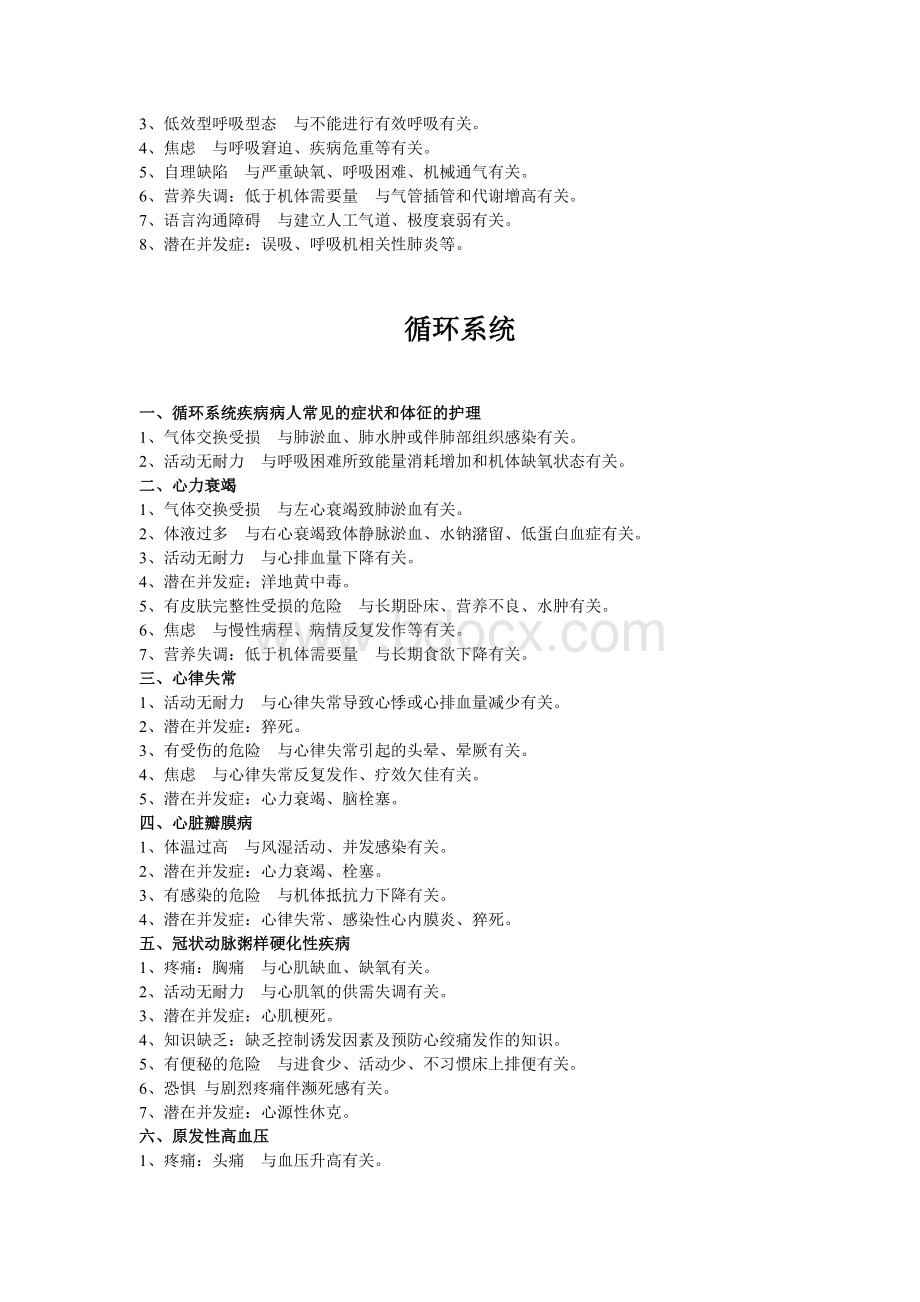 内科护理学护理诊断汇总_精品文档.doc_第3页