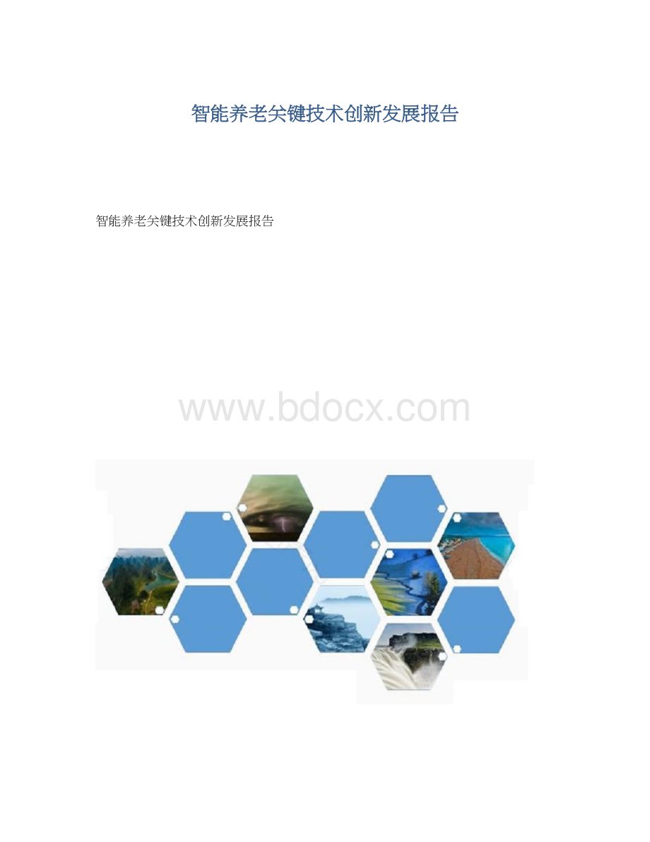 智能养老关键技术创新发展报告.docx