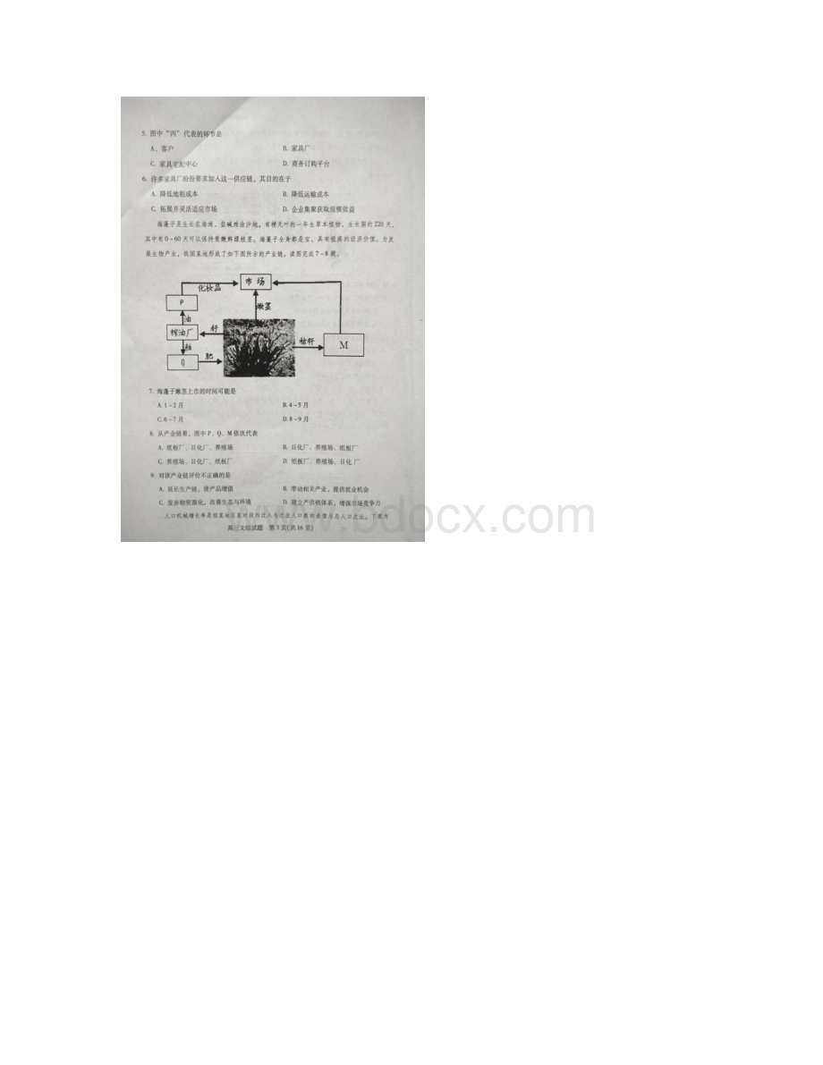 山西省运城市高三上学期期末考试图片文综文综.docx_第3页