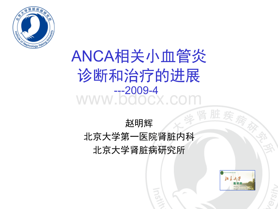 ANCA相关小血管炎诊断和治疗进展.ppt