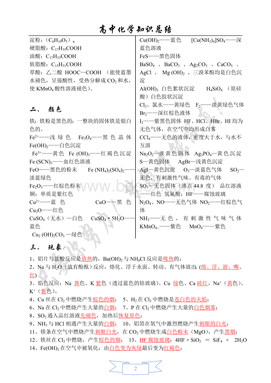 超全高中化学经典知识点总结Word格式.doc_第2页