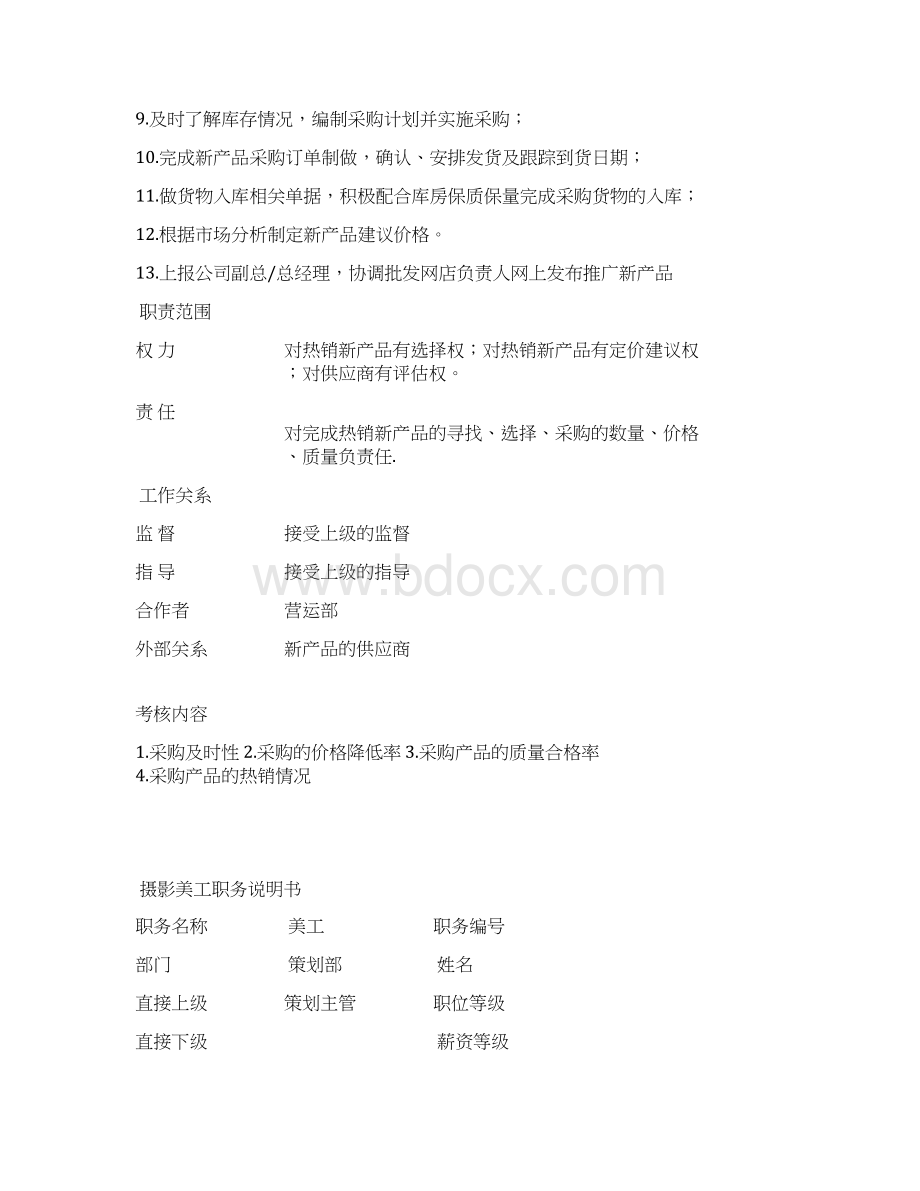 组织架构与职务说明书Word文档下载推荐.docx_第3页